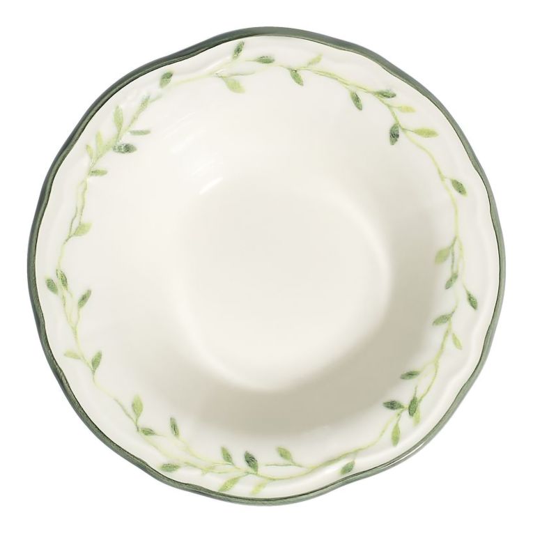 Servizio Piatti Bianco Verde set da 24 Colore Struttura Verde, Adatto per Lavastoviglie - Nonemare