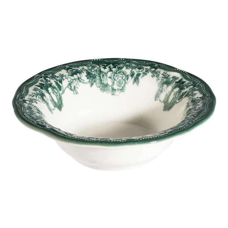 Servizio Piatti Bianco Verde set da 24 Colore Struttura Verde, Adatto per Lavastoviglie - Nosifa
