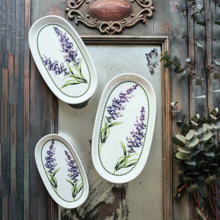Servizio Piatti Bianco Viola set da 2 Colore Struttura Viola, Adatto per Lavastoviglie - Nilemi