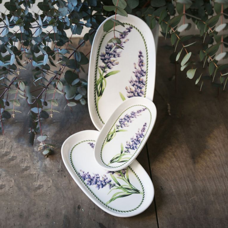 Servizio Piatti Bianco Viola set da 2 Colore Struttura Viola, Adatto per Lavastoviglie - Nilemi
