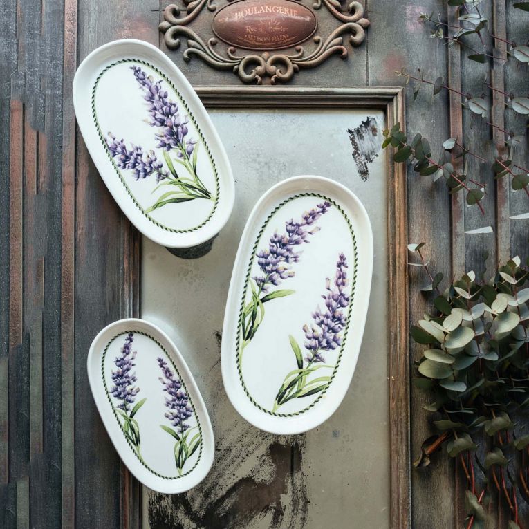 Servizio Piatti Bianco Viola set da 2 Colore Struttura Viola, Adatto per Lavastoviglie - Nilemi