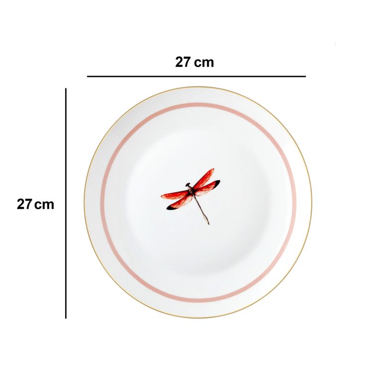 Servizio Piatti Multicolore set da 6 Adatto per Lavastoviglie, - Nilemora