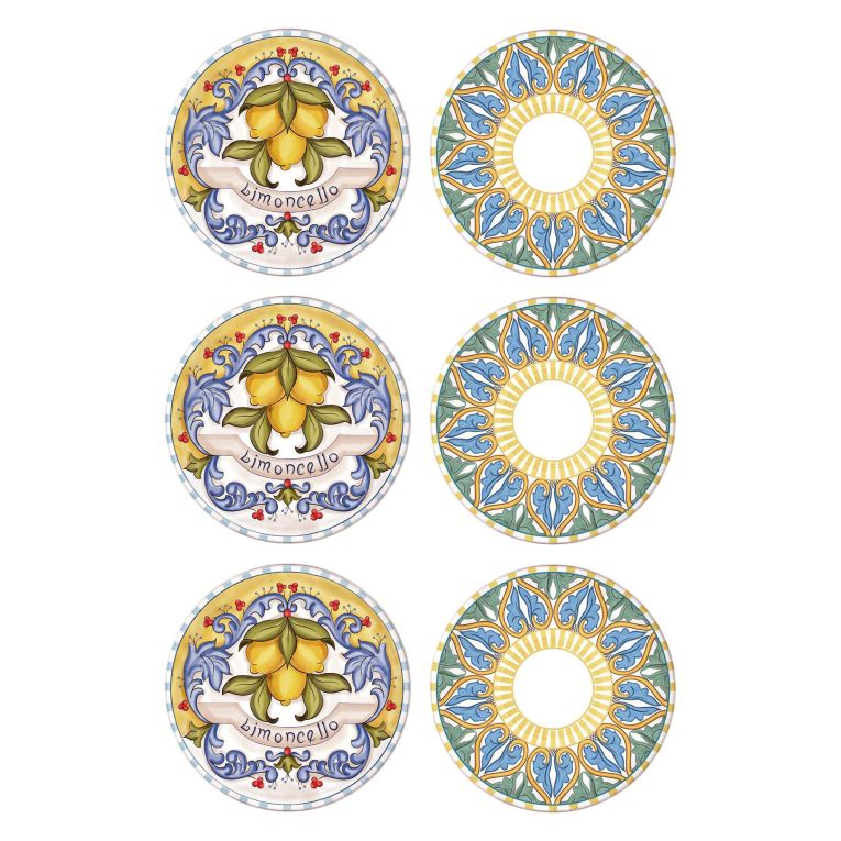 Servizio Piatti Multicolore set da 6, - Nigalo