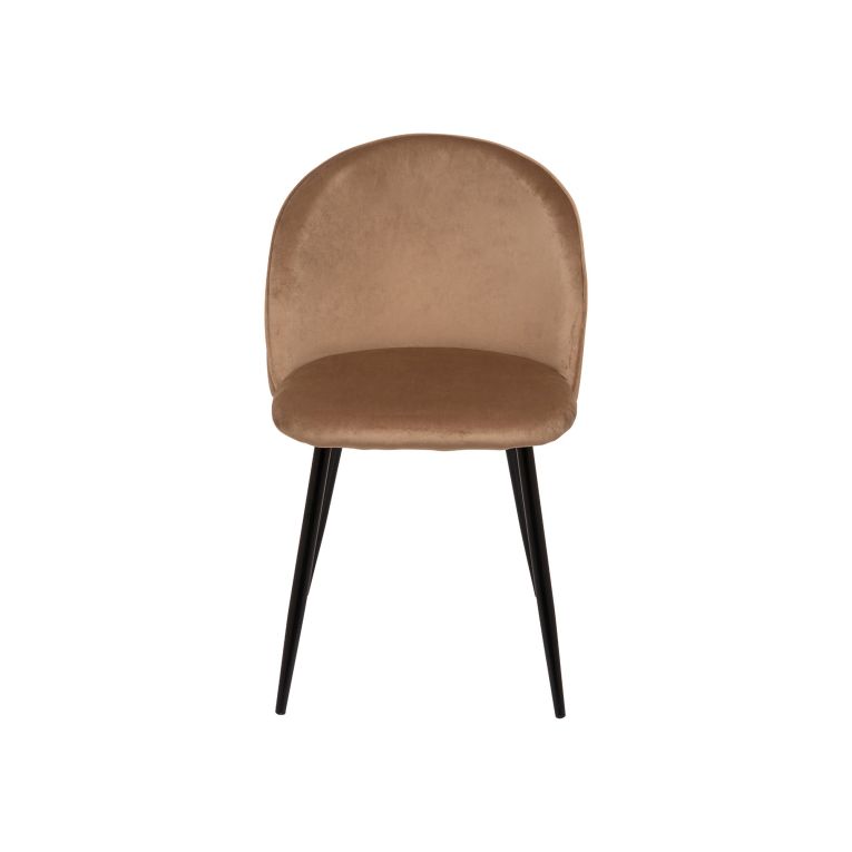 Set 6 Sedie Moderne da Pranzo Imbottite in Velluto Beige Struttura Metallo Ergonomiche 51x54x82h cm per Ufficio e Soggiorno – Achito