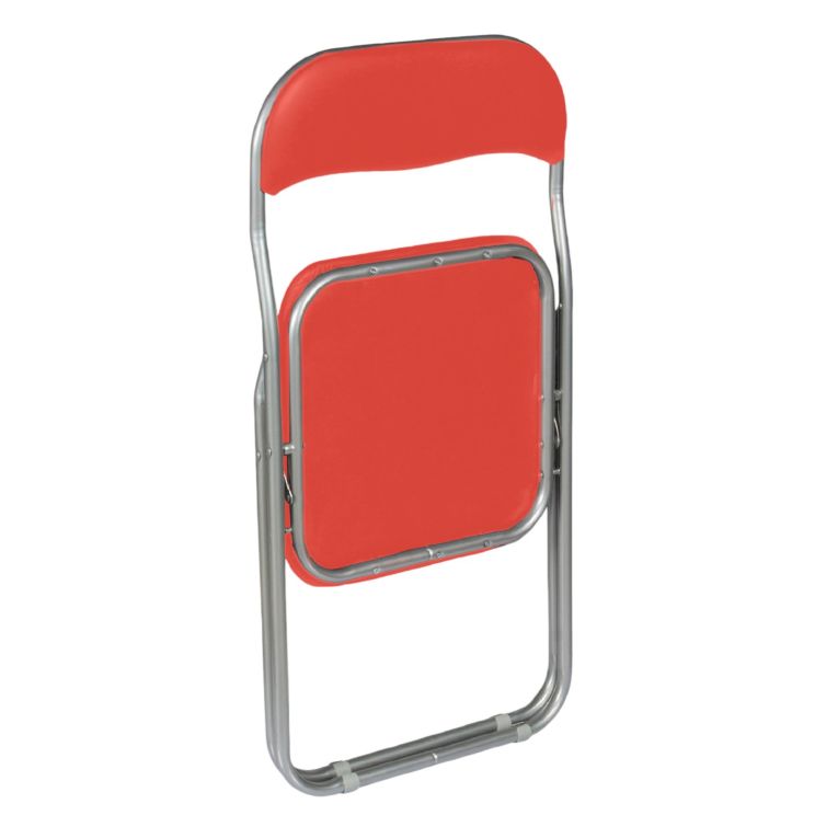 Set 6 sedie pieghevoli imbottite rosse struttura in metallo - Antenore