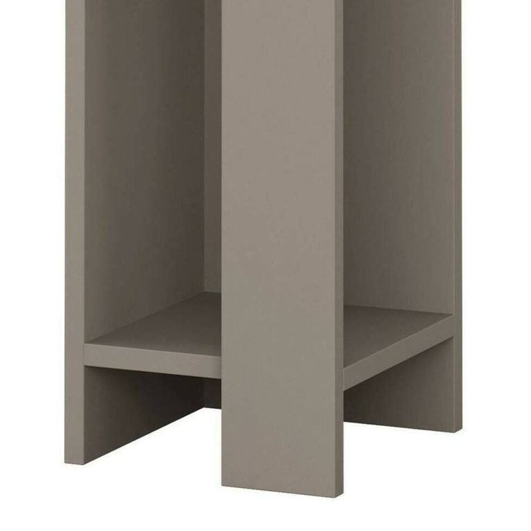 Set Comodini Grigio Tortora 4 Ripiani Colore Ripiano Grigio, Elementi Inclusi 2 Comodini - Tartano