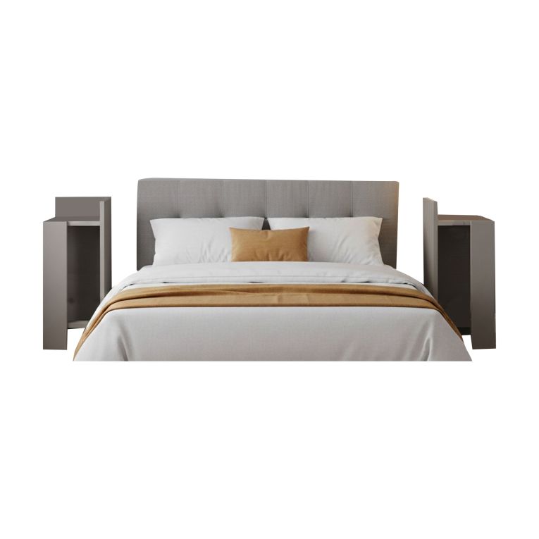 Set Comodini Grigio Tortora 4 Ripiani Colore Ripiano Grigio, Elementi Inclusi 2 Comodini - Tartano