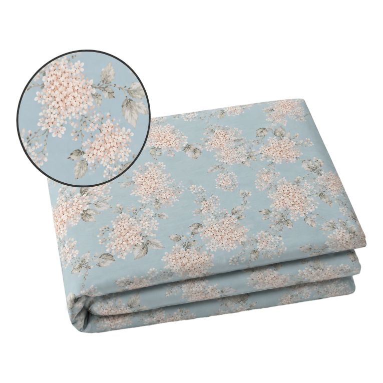 Set Completo Letto Matrimoniale Azzurro Acqua Percalle 210 Fili in Cotone Pettinato e Mercerizzato - Salilisa Luxury