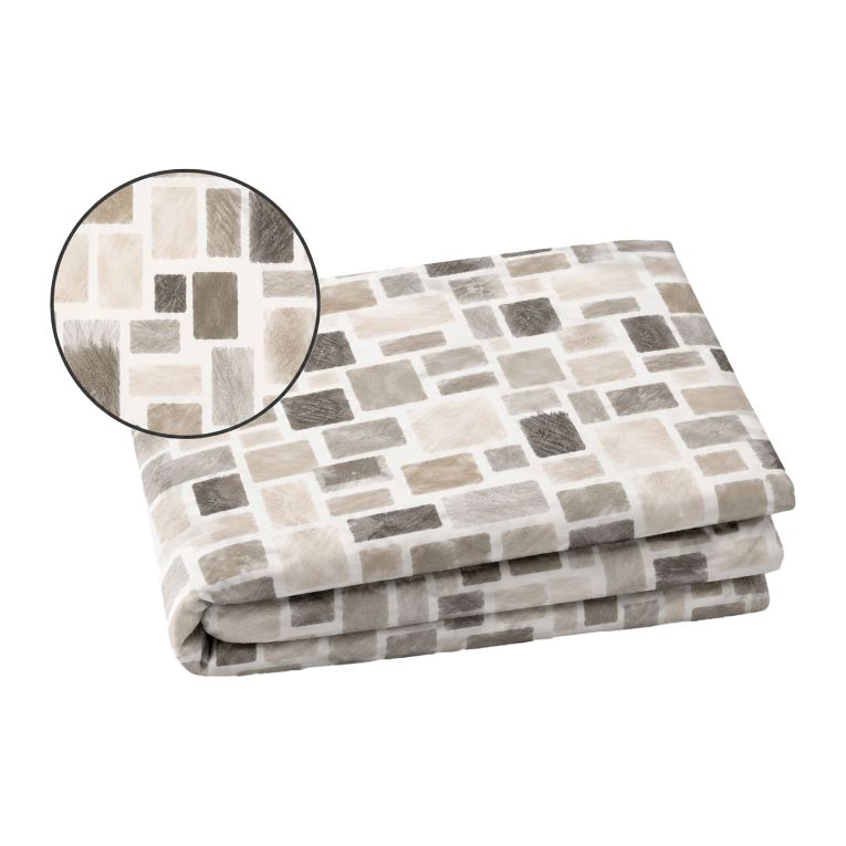 Set Completo Letto Matrimoniale Bianco Crema Marrone 100% Puro Cotone, Lavabile in Lavatrice - Rovanone Luxury