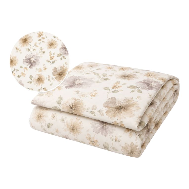 Set Completo Letto Matrimoniale Bianco Crema Marrone Percalle 170 Fili in Cotone Pettinato e Mercerizzato - Rorika Luxury