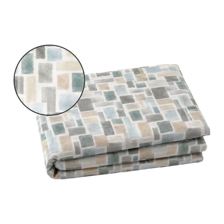 Set Completo Letto Matrimoniale blu Marrone 100% Puro Cotone, Lavabile in Lavatrice - Rovanone Luxury