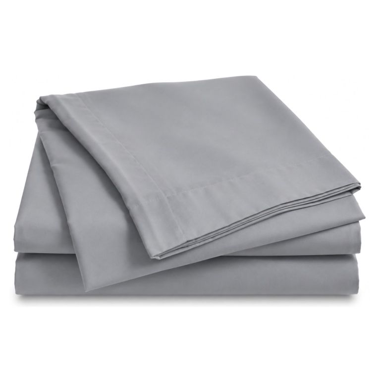 Set Completo Letto Matrimoniale Grigio Pietra 100% Puro Cotone , Lavabile in Lavatrice - Rova Luxury