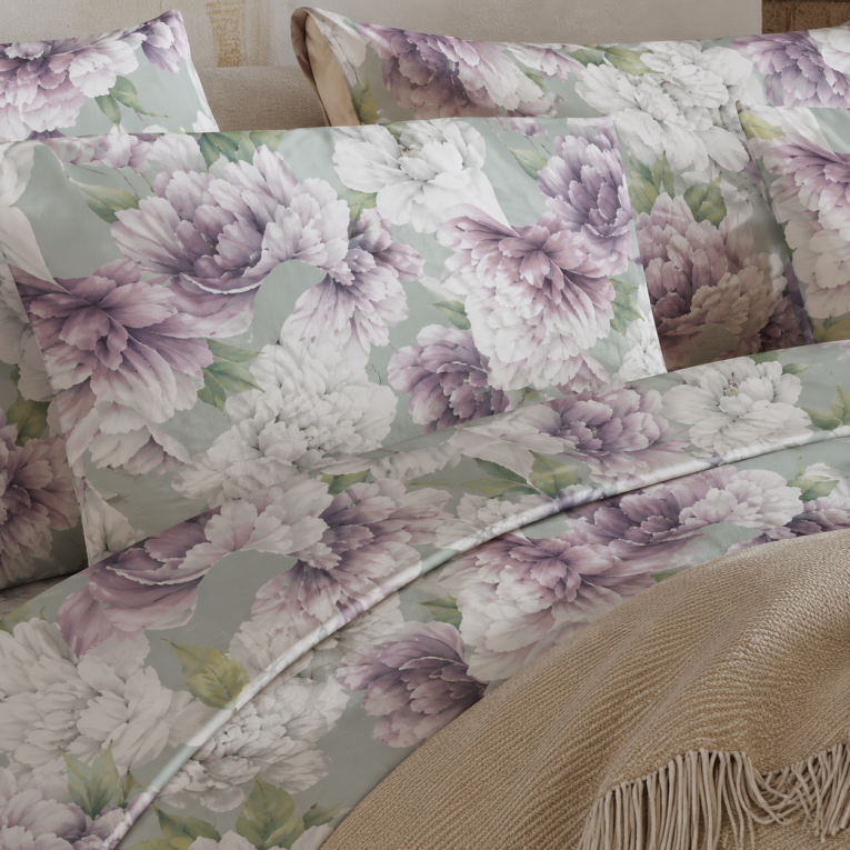 Set Completo Letto Matrimoniale Rosa Azzurro 100% Puro Cotone, Lavabile in Lavatrice - Rovanone Luxury
