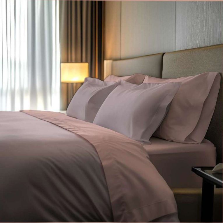 Set Completo Letto Matrimoniale Rosa Percalle 170 Fili in Cotone Pettinato e Mercerizzato, Lavabile in Lavatrice - Rositene Luxury