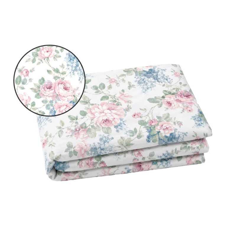 Set Completo Letto Matrimoniale Rosa Verde 50% Cotone 50% Poliestere, Lavabile in Lavatrice - Sarome Luxury
