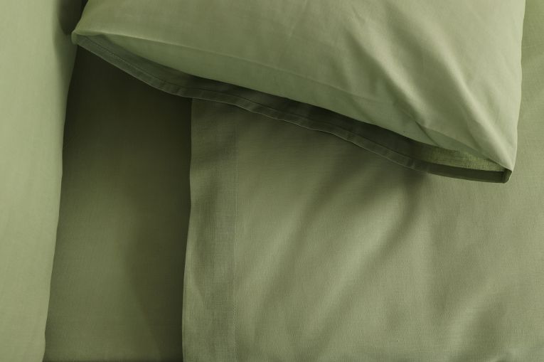 Set Completo Letto Matrimoniale Verde 50% Cotone 50% Poliestere, Lavabile in Lavatrice - Sarisa Luxury