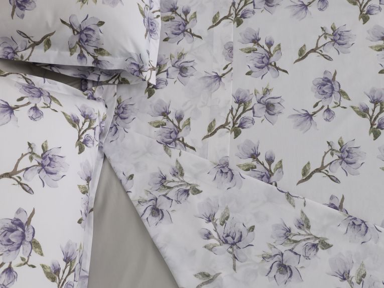 Set Completo Letto Matrimoniale Viola Lavanda Percalle 210 Fili in Cotone Pettinato e Mercerizzato - Saliro Luxury