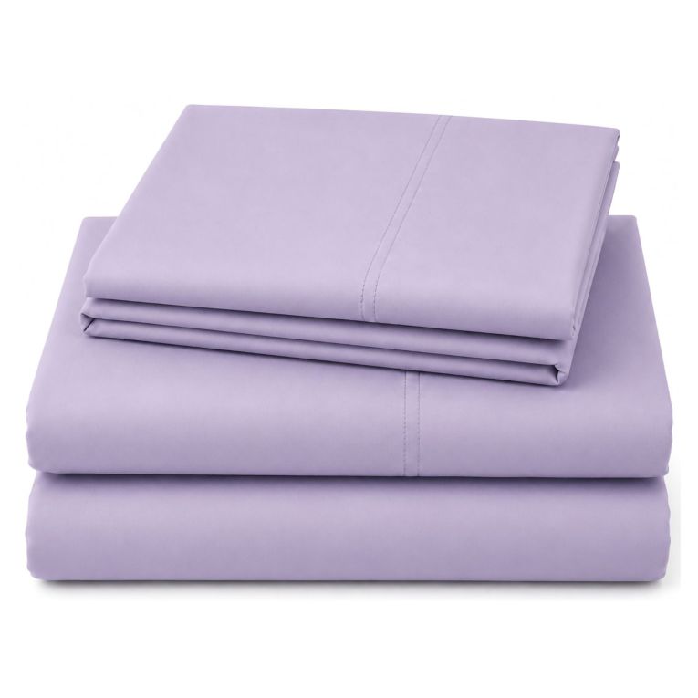 Set Completo Letto Matrimoniale Viola Lilla 100% Puro Cotone , Lavabile in Lavatrice - Rova Luxury