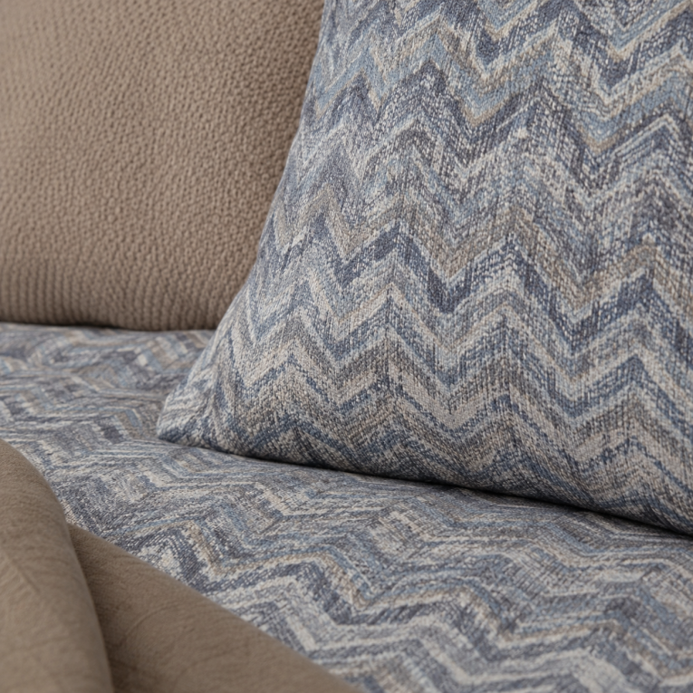 Set Completo Letto Piazza e Mezza Grigio blu Percalle 170 Fili in Cotone Pettinato e Mercerizzato - Rosotema Luxury