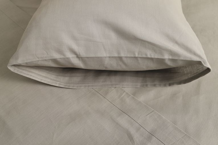 Set Completo Letto Singolo Grigio Pietra 50% Cotone 50% Poliestere , Lavabile in Lavatrice - Sapatalo Luxury