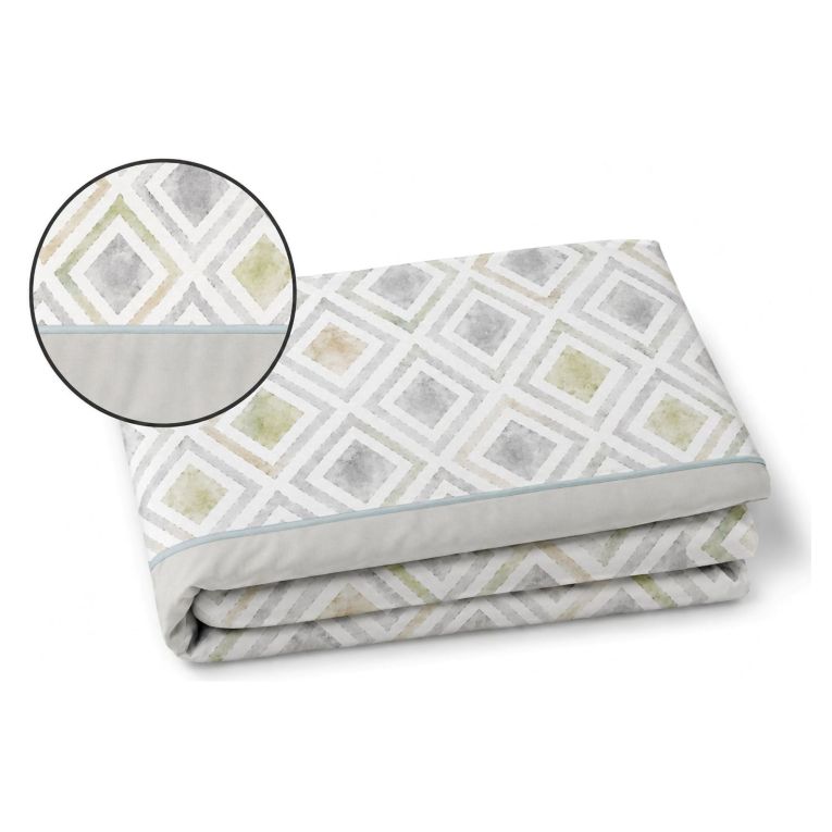 Set Completo Letto Singolo Grigio Verde 50% Cotone 50% Poliestere, Lavabile in Lavatrice - Sasila Luxury