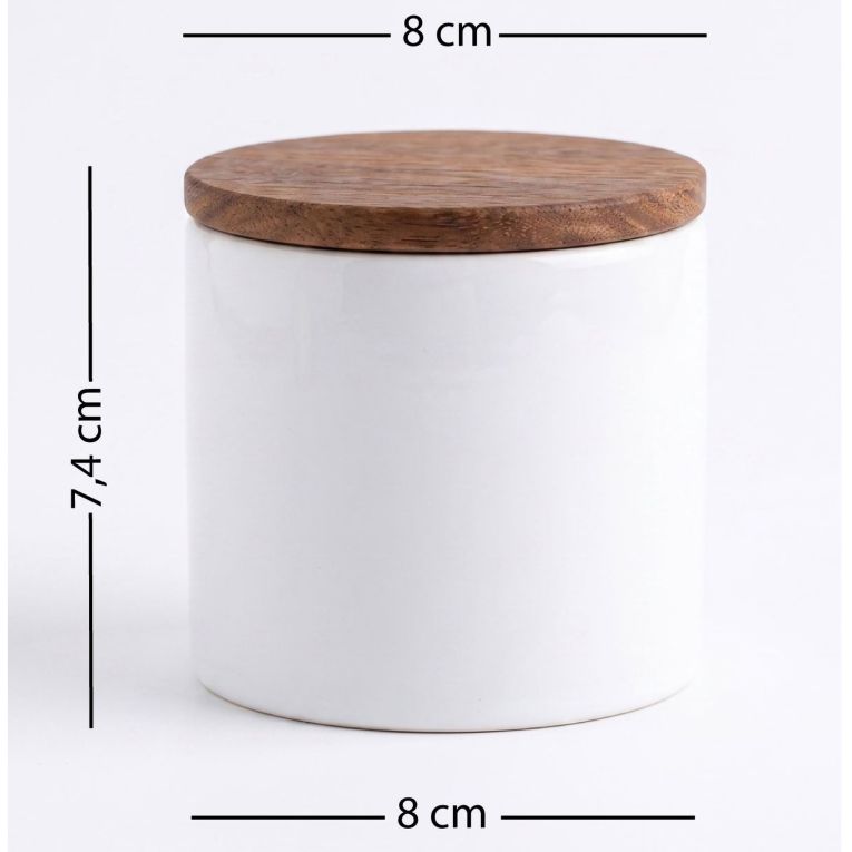 Set Contenitori Bianco Marrone Noce set da 3 Colore Struttura Marrone, Materiale Struttura in Legno Nobilitato - Nibara