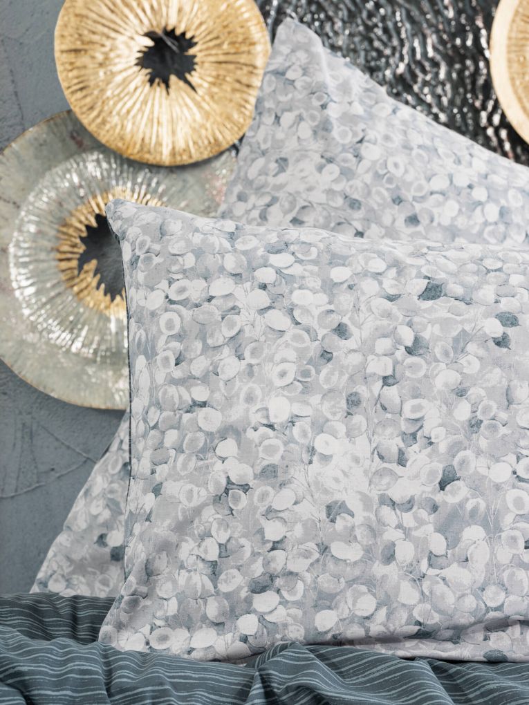 Set copripiumino singolo e 1 federa Danbury, Antracite e Grigio, 200x140 cm
