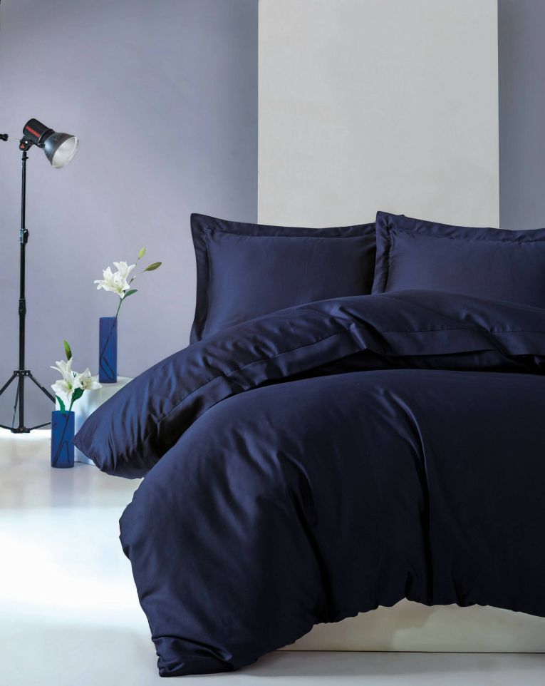 Set copripiumino singolo e 1 federa Gillette, 200x155 cm, Blu