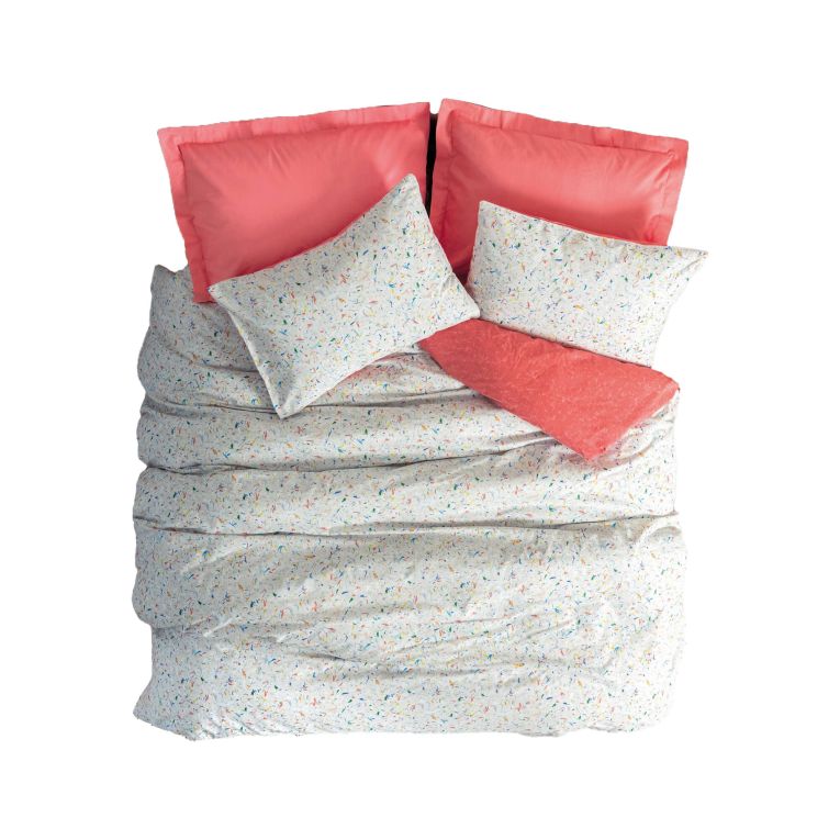 Set copripiumino singolo e 1 federa Harrisonburg, 220x155 cm, Corallo