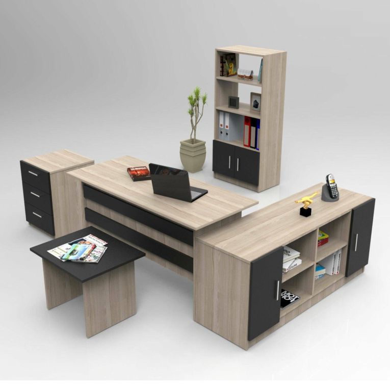 Set da ufficio Hilda, Quercia e Nero