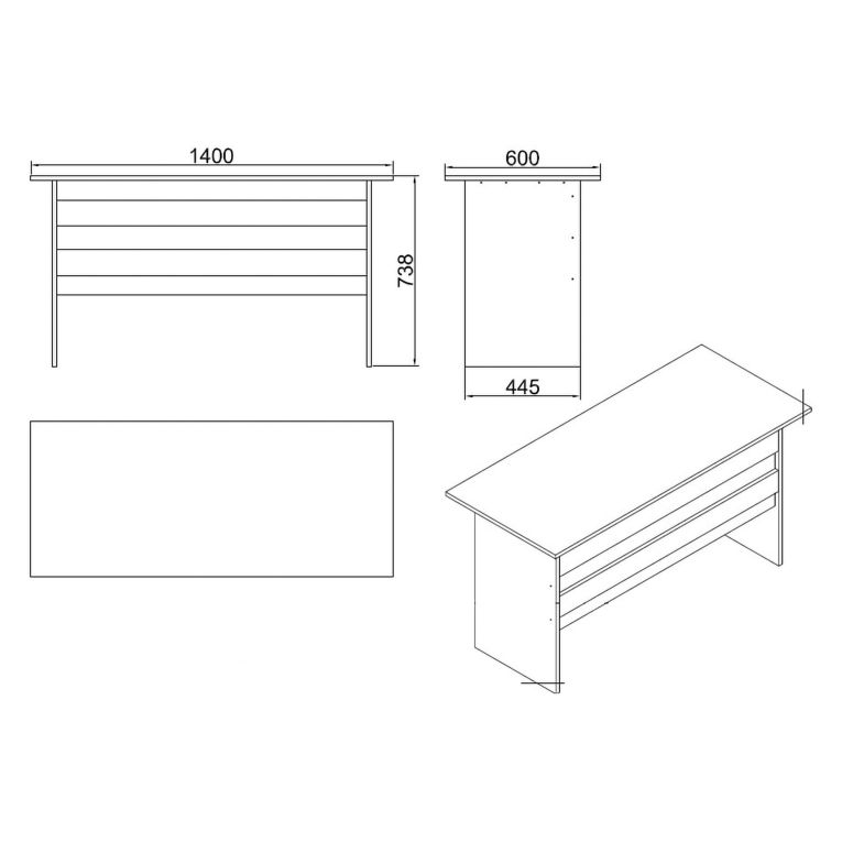 Set da Ufficio Marrone Noce Nero Antracite 18 Ripiani Modulabile, Angolare - Capralba