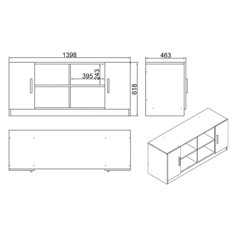 Set da Ufficio Marrone Noce Nero Antracite 18 Ripiani Modulabile, Angolare - Capralba