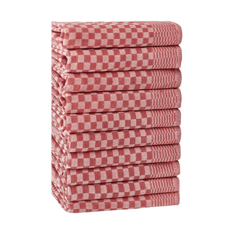 Set di 10 strofinacci Munster, 40x60 cm, Rosso