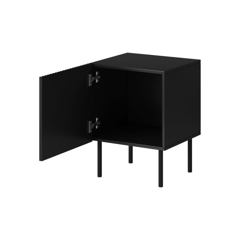 Set di 2 comodini Livraga, 45x40 h51 cm, Nero