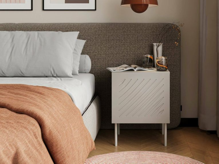 Set di 2 comodini Viano, 45x42 h59 cm, Beige