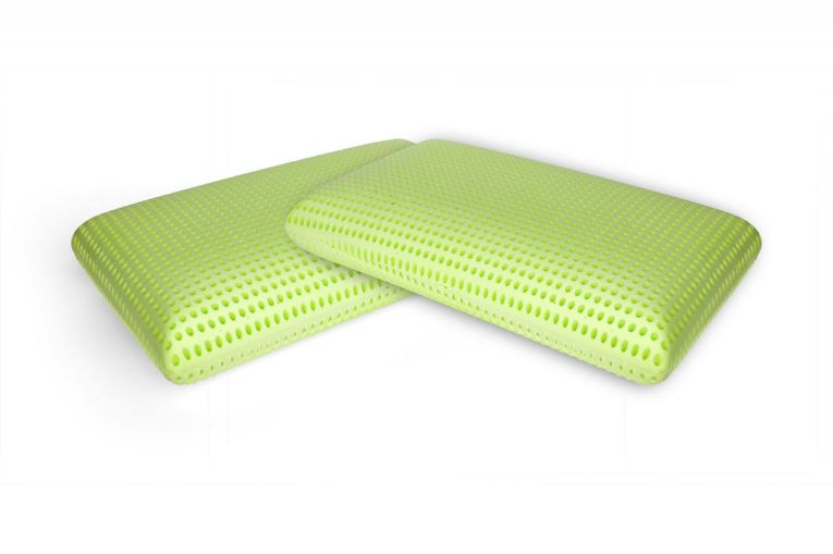 Set di 2 guanciali Bovolone, Cuscino per letto, Poggiatesta imbottito, Cuscinetto per camera da letto, Made in Italy, 70x40 h16 cm, Bianco