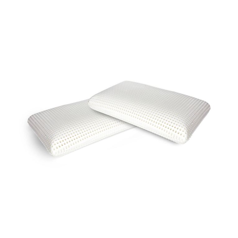 Set di 2 guanciali Cerfoglio, Made in Italy, 70x40 h16 cm, Bianco