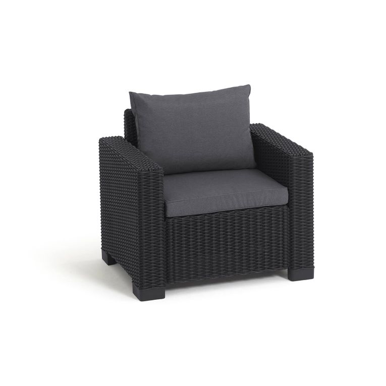 Set di 2 poltrone da esterno Miramichi, 83x68 h72 cm, Antracite