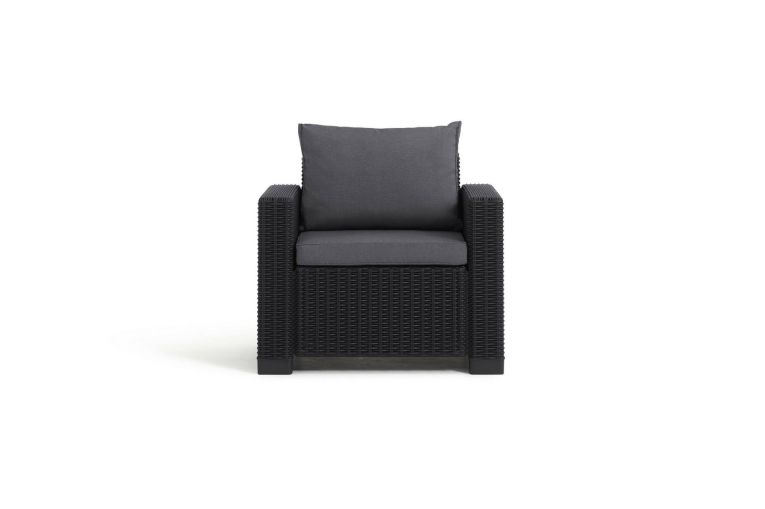 Set di 2 poltrone da esterno Miramichi, 83x68 h72 cm, Antracite