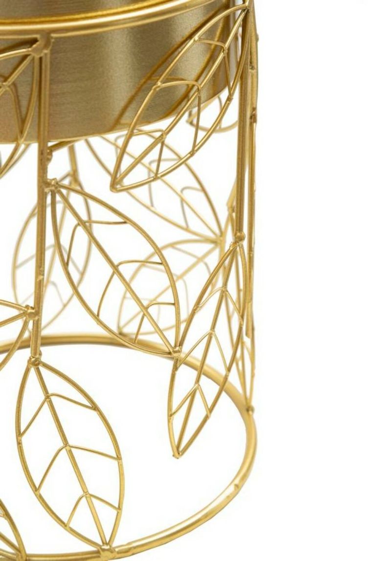 Set di 2 portavasi Clarence, Complemento d'arredo, Articolo decorativo, Accessorio d'arredo, 23x23 h43 cm, Oro