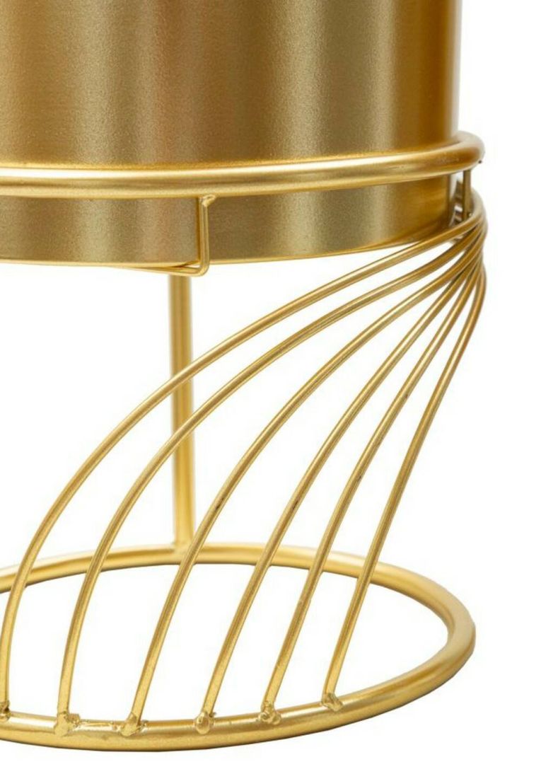 Set di 2 portavasi Clutha, Complemento d'arredo, Articolo decorativo, Accessorio d'arredo, 23x23 h36 cm, Oro