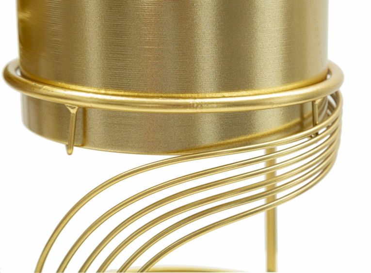 Set di 2 portavasi Sauri, 23x23 h36 cm, Oro