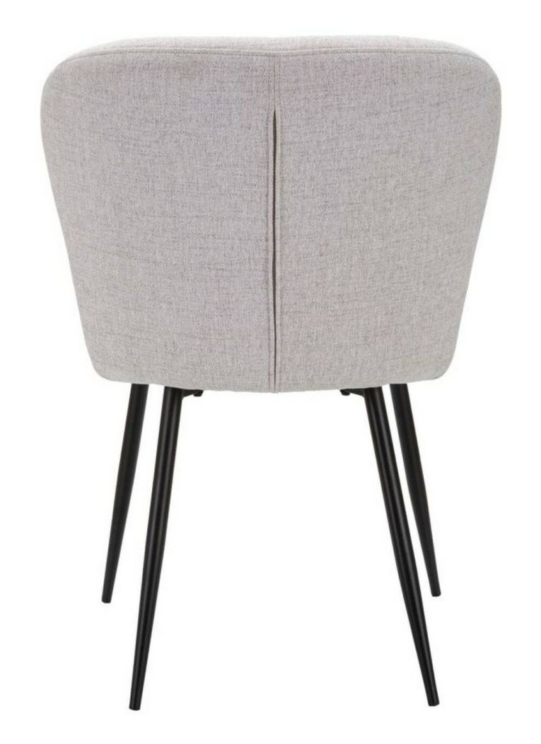 Set di 2 sedie Bitritto, Seduta indoor, Sedia imbottita, Poltrona multiuso, 58x61 h85 cm, Nero e Grigio
