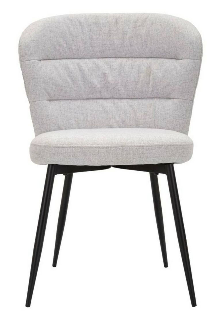 Set di 2 sedie Bitritto, Seduta indoor, Sedia imbottita, Poltrona multiuso, 58x61 h85 cm, Nero e Grigio