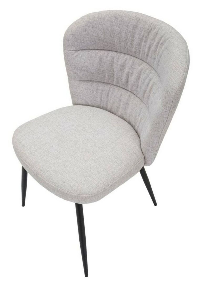 Set di 2 sedie Bitritto, Seduta indoor, Sedia imbottita, Poltrona multiuso, 58x61 h85 cm, Nero e Grigio