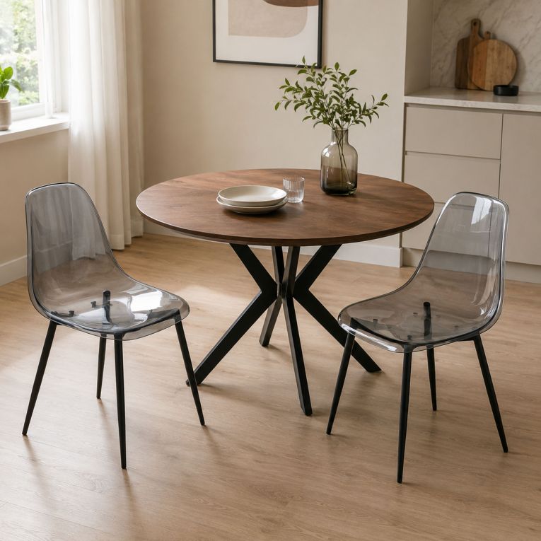 Set di 2 sedie casual in plastica fume - Amstrong