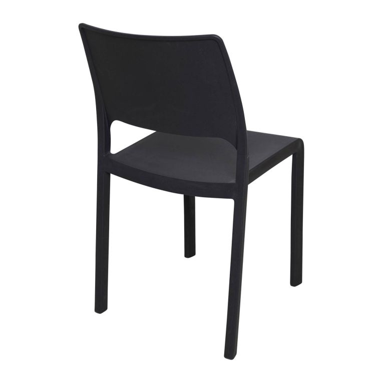 Set di 2 sedie da esterno impilabili antracite - Cereseto