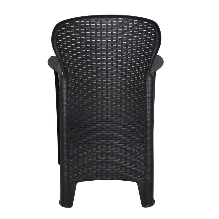 Set di 2 sedie da esterno in plastica antracite - Amilton