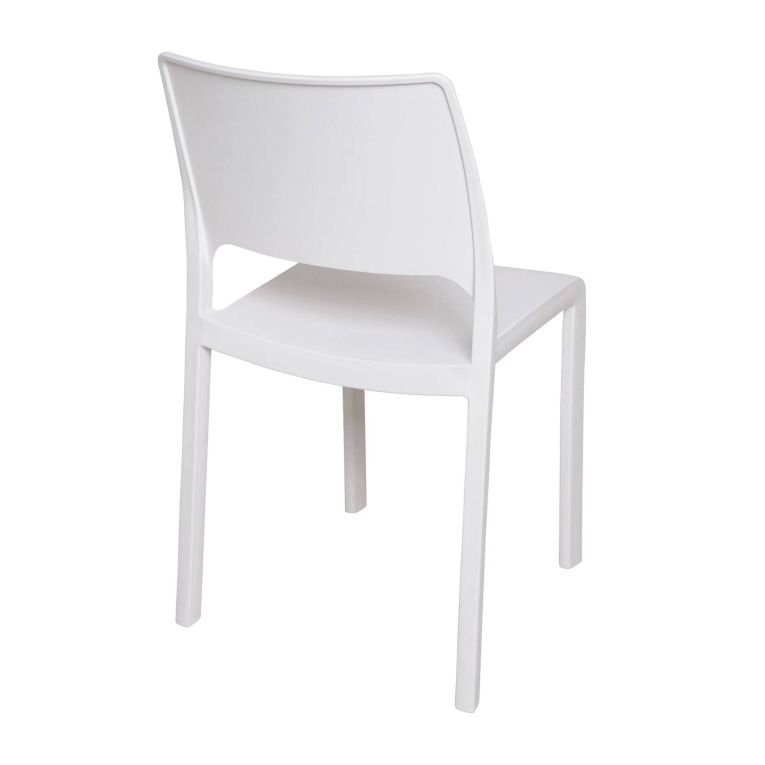 Set di 2 sedie da terrazzo impilabili bianco - Cereseto