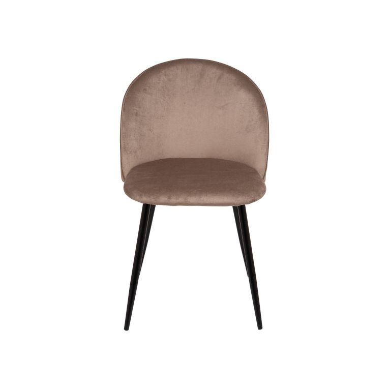 Set di 2 sedie design imbottite in velluto tortora - Achito